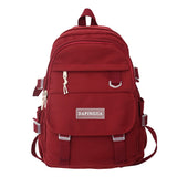 Girl Red Travel Waterproof School Bag Ladies Student Backpack Trendy Cool Female College Backpack Fashion Women Laptop Book Bags