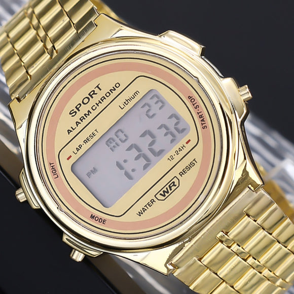 Women Men Unisex Watch Gold Silver Black Vintage LED Digital Sports Military Wristwatches Electronic Digital Present Gift Male