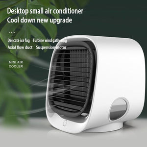 Air Cooler Fan USB Charging Office Home Water Cooling Air Conditioning Fan Humidification MuteSilent Three-speed Wind Adjustment