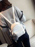 Stone Pattern Casual Women&#39;s Backpack 2022 New Fashion Pu Leather Mini Backbag for Women Students Solid Small Female School Bags