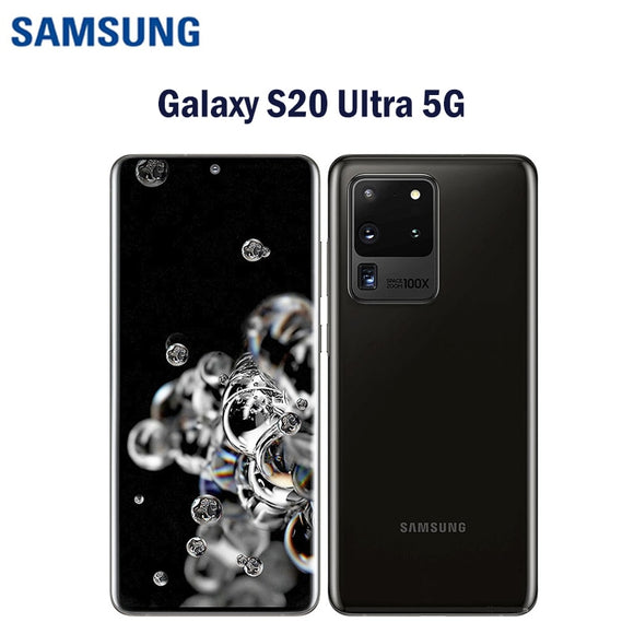Samsung Galaxy S20 Ultra 5G CellPhone 6.9 Inches G988U 128GB ROM 12GB RAM Octa Core Snapdragon 865 Original Unlocked Smart Phone