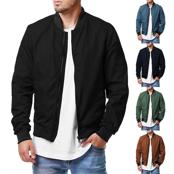 New Men’s Bomber Jackets Casual Fashion Hip Hop Jacket Male Outdoor Sports Baseball Coat Spring Autumn Men Plus Size Clothing
