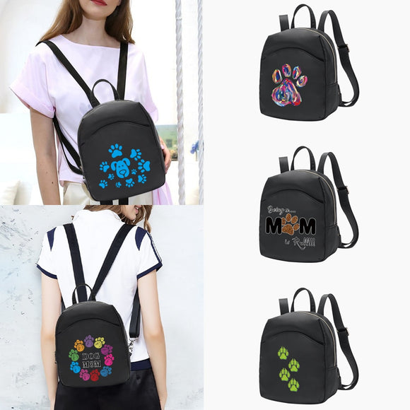 Women Backpack Travel Organizer Korean  Female Small Bag Shoulders Bags Travel Backpack Student School Bags Footprints Pattern