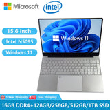 2023 Office Laptops Notebook Windows 11 Business Gaming Education 15.6&quot; Netbook Intel Celeron N5095 16GB RAM 1T SSD Dual WiFi
