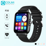 COLMI P30 1.9 Inch Smart Watch IP67 Heart Rate Sleep Monitor BP100+ Sports Modes Bluetooth Call Smartwatch For Women Men