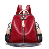 Fashion Women&#39;s Backpacks Quality leather Female Backpack Designer Anti-theft School Bags Girls Large Capacity Travel Mochila