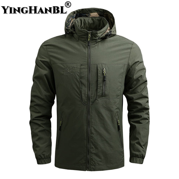 Hot Waterproof Jacket Men Soft Shell Military Tactical Cargo Windbreaker High Quality New Casual Hooded Coat Male Outdoor Men's