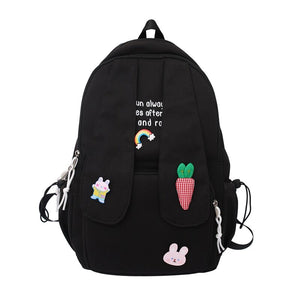 Nylon Waterproof Travel Backpacks Japanese Fashion Large Capacity Bookbags Women Backpack Kawaii Bunny Ears School Bag For Girls