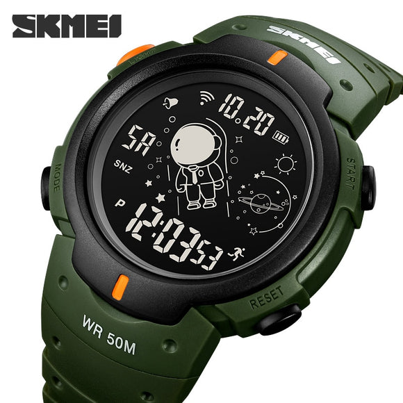 SKMEI 1820 Waterproof Digital Men Wristwatches Sport Cosmonaut Dial Time Led Display Military Watch Mens Clock 1301 reloj hombre