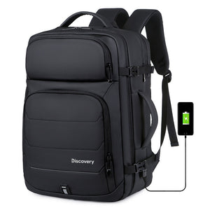 Customizable 40L Large Capacity Expandable Backpacks USB Charging 17 inch Laptop Bag Waterproof Extensible Business Travel Bag