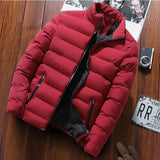 Mens Winter Jackets Fashion Casual Windbreaker Stand Collar Thermal Coat Outwear  Oversized Outdoor Camping Jacket Male Clothes