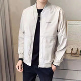 Large Size New Short Baseball Collar Jacket Trendy Casual Handsome Creative Comfortable Versatile Clothes Solid Color Jacket