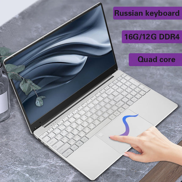 15.6 inch Netbook 16G/12G RAM 512GB/1TB/2TB SSD Russian Backlit Keyboard N5095 Quad Core Fingerprint Unlock 5G WIFI