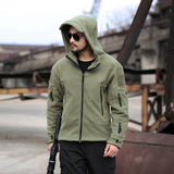 2022 Autumn and Winter Retro Men&#39;s Jacket Zip Hooded Sweater European and American Men&#39;s Workwear Tough Guy In Military Uniform