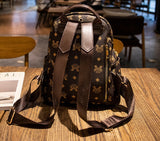 New Luxury European American Fashion Leather Shoulder Backpack Women Travel Backpacks Large-Capacity Student School Bag Handbag