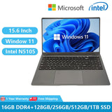 2023 Gaming Laptops Windows 11 Cheap School Notebook Computer PC Netbook 15.6 Inch Intel Celeron N5105 16G RAM 1TB M.2 Dual WiFi