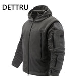 Tactical fleece jacket Military Uniform Soft Shell Casual Hooded Jacket Men Thermal Army Clothing