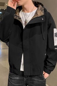 2022 Spring Mens Windbreaker Jacket Outdoor Hooded Bomber Jacket Men Harajuku Hip Hop Streetwear Coats Outwear Fashion Clothing