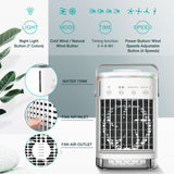 Home Mobile Mini Portable Air Conditioner for Bedroom 12v Usb Evaporative Cooler Fan Air conditioning for Car 2-4-6-8H Timmer
