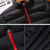 Mens Winter Jackets Fashion Casual Windbreaker Stand Collar Thermal Coat Outwear  Oversized Outdoor Camping Jacket Male Clothes
