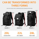 3 in 1 Convertible Styles Waterproof Large Capacity Travel Backpack Men Women Roll Top 17 Laptop Backpack Teen Male School Bag