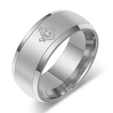 Never Fade 316l Stainless Steel Freemasonry Masonic Ring Mason Tungsten Carbide Wedding Ring Full Size 6-14 For Women Or Men