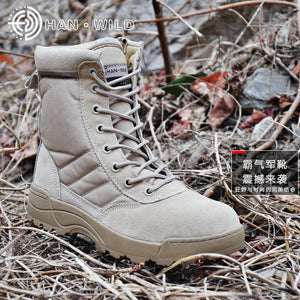 Military Tactical Boots Men Breathable Canvas Lace Up Safety Casual Shoes Black Desert Combat Ankle Army Boot Mens