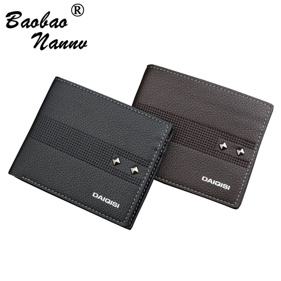 2019 New Fashion Men Wallets Small Wallet Men Money Purse Coin Bag Short Male Card Holder Thin Purses for Student Youth Wallet