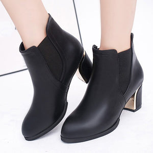 SAGACE boots women 2019 Pointed High Heel Shoes ladies boots with heel Fashion Elastic Band Mother's Booties Ladies Boot female