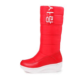 MORAZORA 3 Colors down snow boots women shoes South Korea style platform boots wedges mid calf boots female plush winter boots