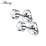 2pcs Steel Earring Studs Ear Piercing Gun Birthstone Gem Ear Stud Earrings Gold/Silver color Studs Tragus Cartilage Body Jewelry