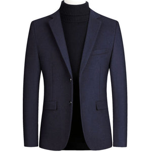 XiaoYudian Solid Blazer British Stylish Male Blazer Suit Jacket Business Casual For Men Regular Woolen coat Brand