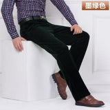 Wholesale autumn and winter thick section corduroy men's casual pants loose middle-aged corduroy trousers straight long pants pl