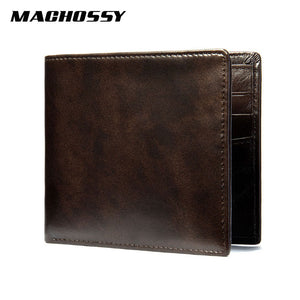 New Soft Leather Wallet Ultra thin Men's Genuine Leather Wallets Man Small card holder Wallets Vintage Short Purse for Male
