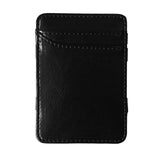 New Fashion Slim Men&#39;s Leather Magic Wallet Korea Designer Credit Card Holder Women Small Cash Clip Bilfold Man Clamps for Money