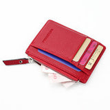 1 Pc Small Men Wallet Women Zipper Coin Pocket Ultra Thin Wallet  Wallet Mini Leather Card Holders 8 Card Slots Purse 6 Colors