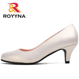 ROYYNA Spring Autumn New Styles Pumps Women Big Size Fashion Sexy Round Toe Sweet Colorful Soft Women Shoes Free Shipping