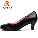 ROYYNA Spring Autumn New Styles Pumps Women Big Size Fashion Sexy Round Toe Sweet Colorful Soft Women Shoes Free Shipping