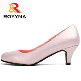 ROYYNA Spring Autumn New Styles Pumps Women Big Size Fashion Sexy Round Toe Sweet Colorful Soft Women Shoes Free Shipping