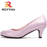 ROYYNA Spring Autumn New Styles Pumps Women Big Size Fashion Sexy Round Toe Sweet Colorful Soft Women Shoes Free Shipping