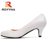 ROYYNA Spring Autumn New Styles Pumps Women Big Size Fashion Sexy Round Toe Sweet Colorful Soft Women Shoes Free Shipping