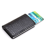 New Fashion Automatic RFID Card Holder Men Credit Card Holders Business ID Card Case  Aluminium Bank Card Wallets Dropshipping