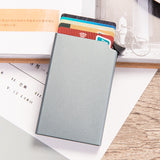 Aluminum Card holder Metal Men credit Card Holder Rfid Blocking Mini Slim Wallet Automatic Pop up  Card Case Protector