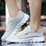 Wedges Sneaker Men Summer Air Mesh Causal Shoes Male Large Size 42-48 Light Weight Lace-Up Mans Footwear Hellow Sneakers