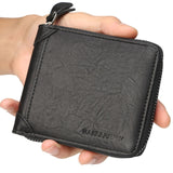 Baellerry Casual Style Zipper Men Wallets Card Holder Small Wallet Male Synthetic Leather Man Purse Coin Purse Men's Carteira
