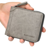 Baellerry Casual Style Zipper Men Wallets Card Holder Small Wallet Male Synthetic Leather Man Purse Coin Purse Men's Carteira