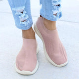 Women Shoes Plus Size 43 Women Vulcanize Shoes Fashion Slip On Sock Shoes Female Mesh White Sneakers Flat Casual Tenis Feminino