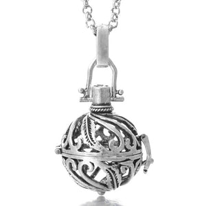 Vocheng Vintage Pregnancy Angel Ball Locket  Open Pendant Necklace for Aroma essential oil diffuser Jewelry Women Gift VA-021
