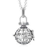 Vocheng Vintage Pregnancy Angel Ball Locket  Open Pendant Necklace for Aroma essential oil diffuser Jewelry Women Gift VA-021