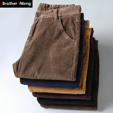 6 Color Men's Thick Corduroy Casual Pants 2019 Winter New Style Business Fashion Stretch Regular Fit Trousers Male Brand Clothes